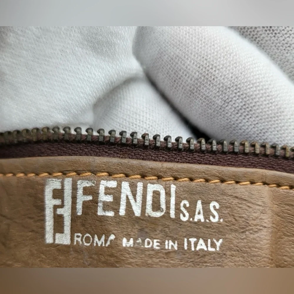 FENDI ZUCCA BUCKET SHOULDER BAG